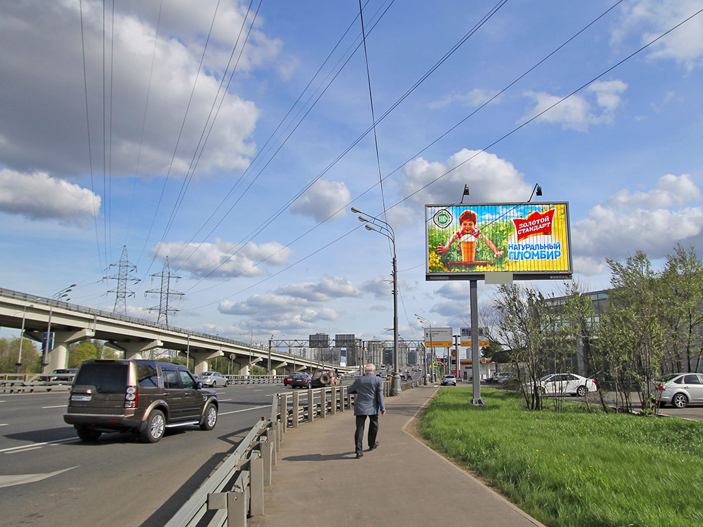 Фотография рекламного носителя, тип: Билборд 3x6, адрес: Ленинградское ш., д.71, стр.2, Москва, Россия. Сторона A1-A3 №177786