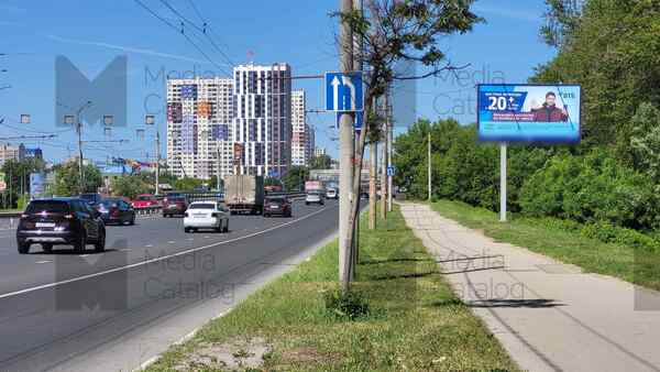 Фотография рекламного носителя, тип: Билборд 3x6, адрес: Московское ш., д.21б, Рязань, Рязанская область, Россия. Сторона Ah1-Ah10 №1350244