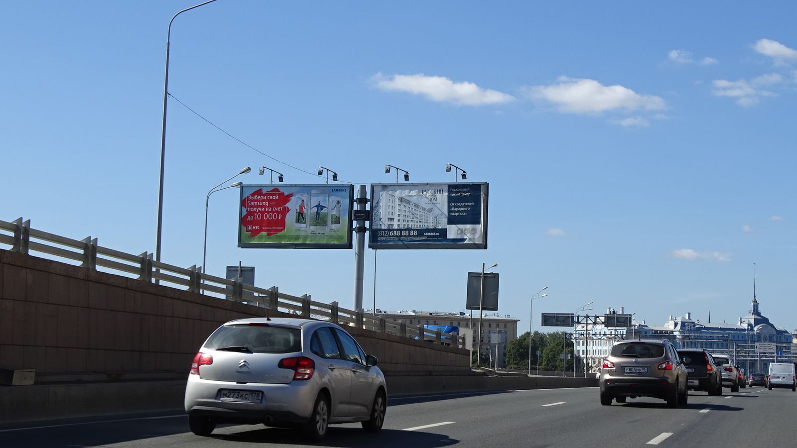 Фотография рекламного носителя, тип: Билборд 3x6, адрес: Пироговская наб., д.3, Санкт-Петербург, Россия. Сторона B1 №214746