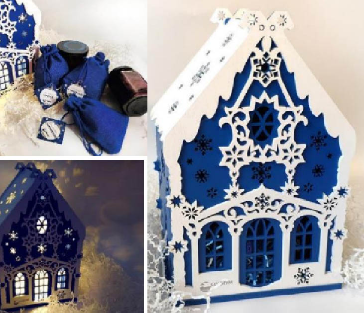 Упаковка-ночник с набором к чаю