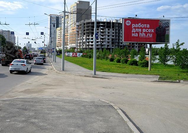 Фотография рекламного носителя, тип: Билборд 3x6, адрес: Щербакова ул. Х Дунитовый пер., Екатеринбург, Свердловская область, Россия. Сторона А1-А3 №820481