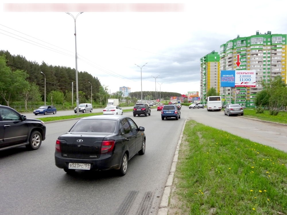 Фотография рекламного носителя, тип: Билборд 3x6, адрес: 40 лет Победы ул. Х Барамзиной ул., д.6, Ижевск, Республика Удмуртия, Россия. Сторона А №186552