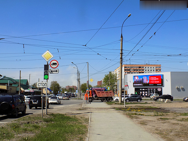 Фотография рекламного носителя, тип: Медиафасад, адрес: Титова ул., д.182а, Новосибирск, Новосибирская область, Россия. Сторона А1-А10 №1007983