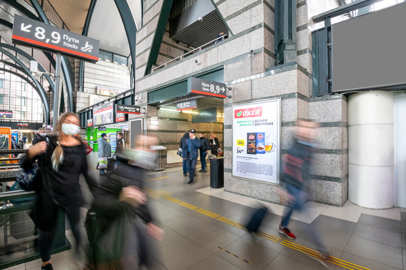 Фотография рекламного носителя, тип: Постер/баннер, адрес: ЖД вокзал «Ладожский», Заневский пр-т., д.73, Санкт-Петербург, Россия. Сторона/вариант А №991150