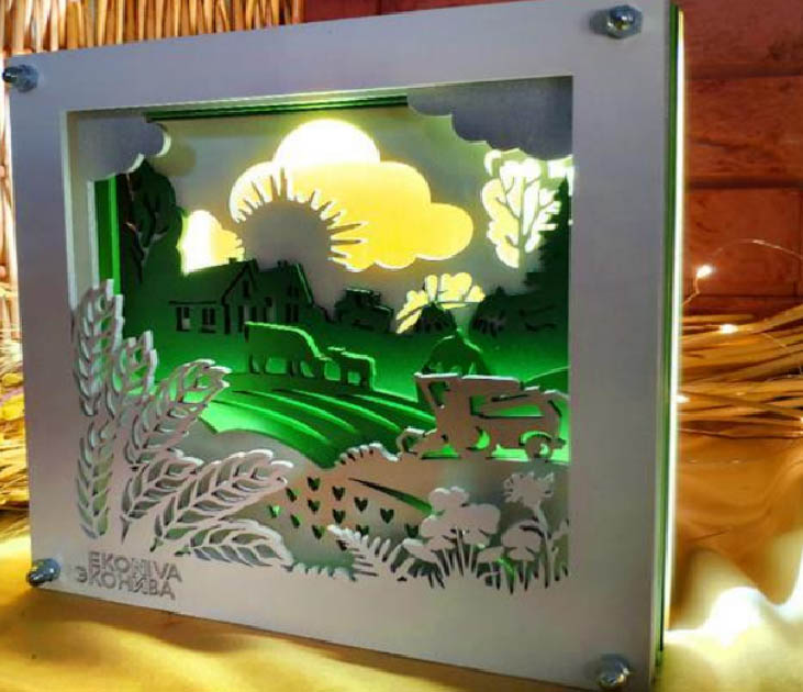 Ночник с многослойной конструкцией