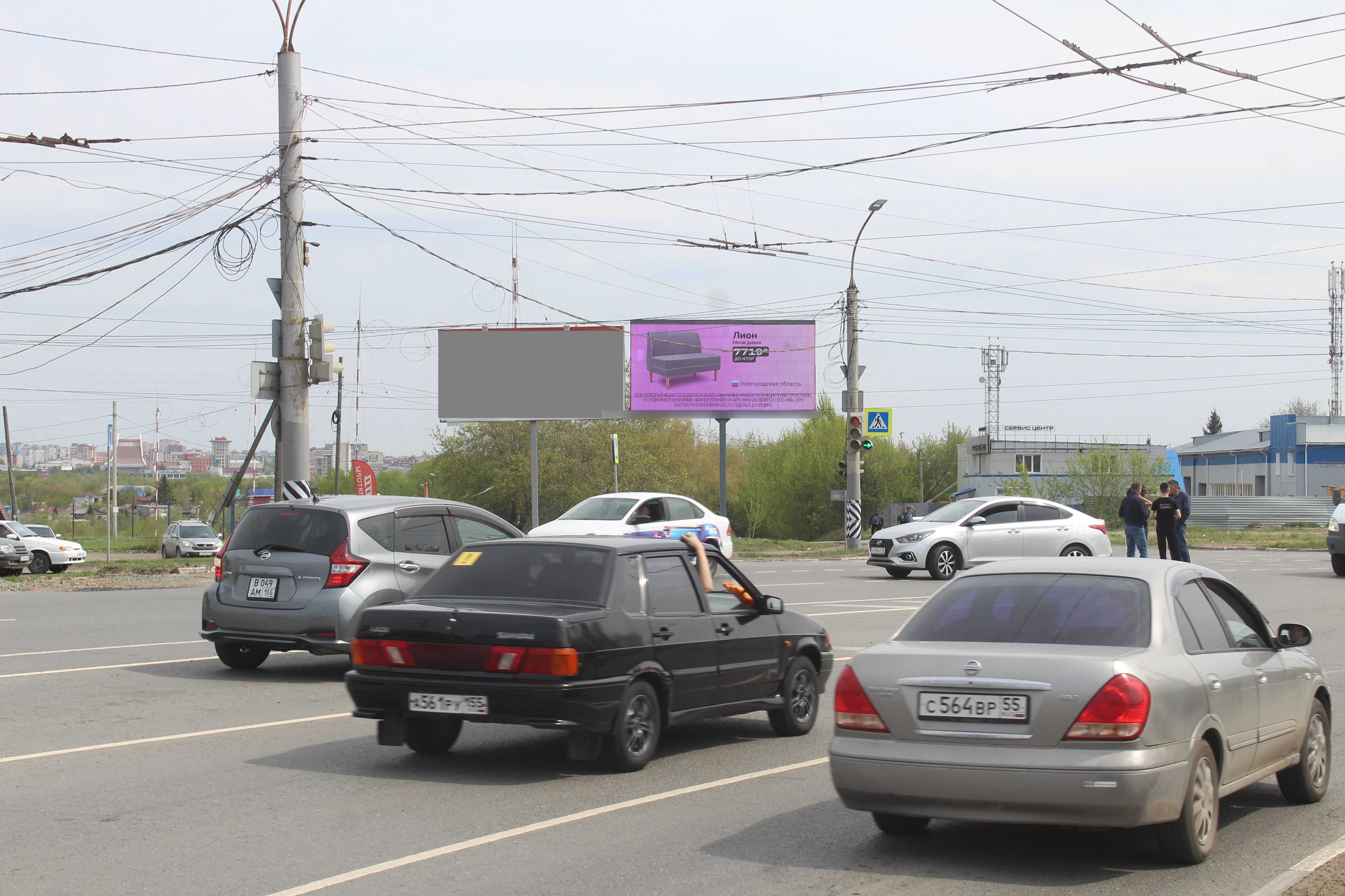 Фотография рекламного носителя, тип: Билборд 3x6, адрес: Енисейская ул., д.1\1, Омск, Омская область, Россия. Сторона Б1 №651076