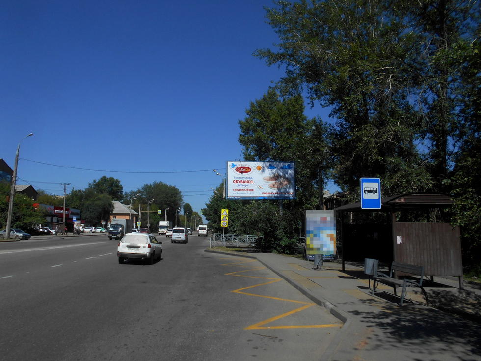 Фотография рекламного носителя, тип: Билборд 3x6, адрес: Р. Люксембург ул. Х Восточный пер., Иркутск, Иркутская область, Россия. Сторона А №155251