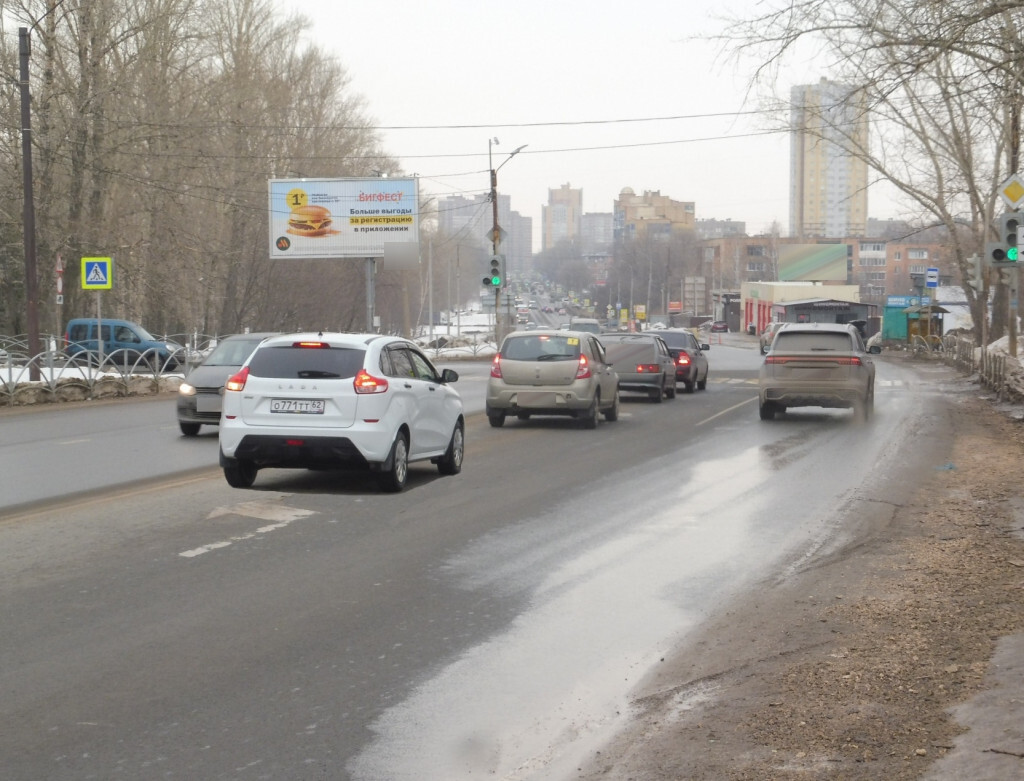 Фотография рекламного носителя, тип: Билборд 3x6, адрес: Черновицкая ул., 100м до поворота на ул.Щорса, Рязань, Рязанская область, Россия. Сторона Б1-Б3 №793760