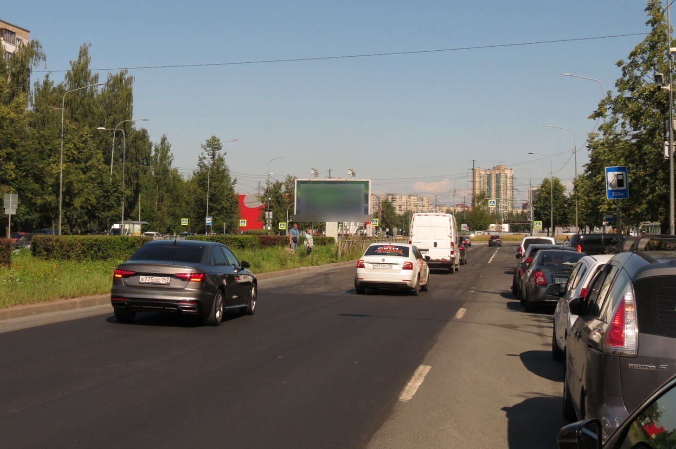Фотография рекламного носителя, тип: Билборд 3x6, адрес: Солидарности пр-т., д.3, корп.1, поз.1, Санкт-Петербург, Россия. Сторона А2 №106305