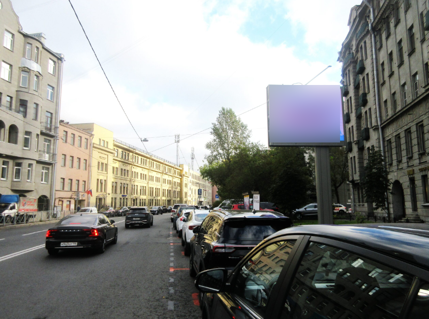 Фотография рекламного носителя, тип: Ситиборд 2.7x3.7, адрес: Пионерская ул., д.22 Х Чкаловский пр-т., Санкт-Петербург, Россия. Сторона A1-A10 №165552