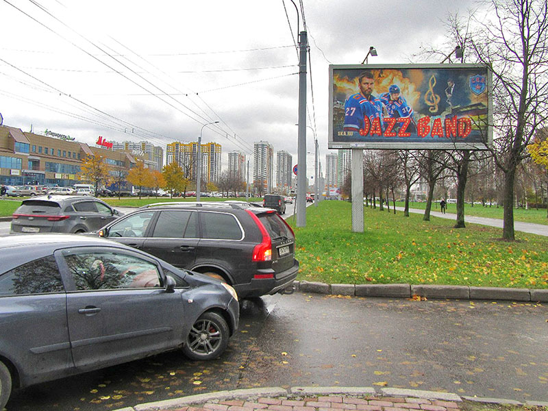 Фотография рекламного носителя, тип: Билборд 3x6, адрес: Пражская ул., д.35, корп.1, Санкт-Петербург, Россия. Сторона А №165816