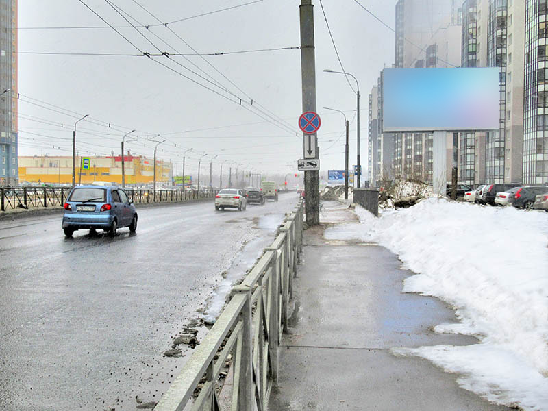 Фотография рекламного носителя, тип: Билборд 3x6, адрес: Коллонтай ул., д.6, корп.1, Санкт-Петербург, Россия. Сторона A1-А10 №515113