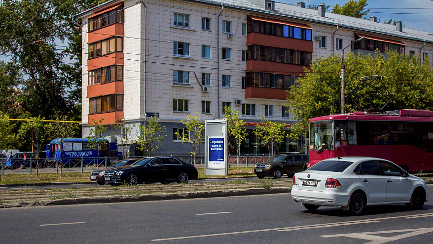 Фотография рекламного носителя, тип: Пиллар 3x1.4, адрес: Декабристов ул., д.203, Казань, Республика Татарстан, Россия. Сторона B №686089