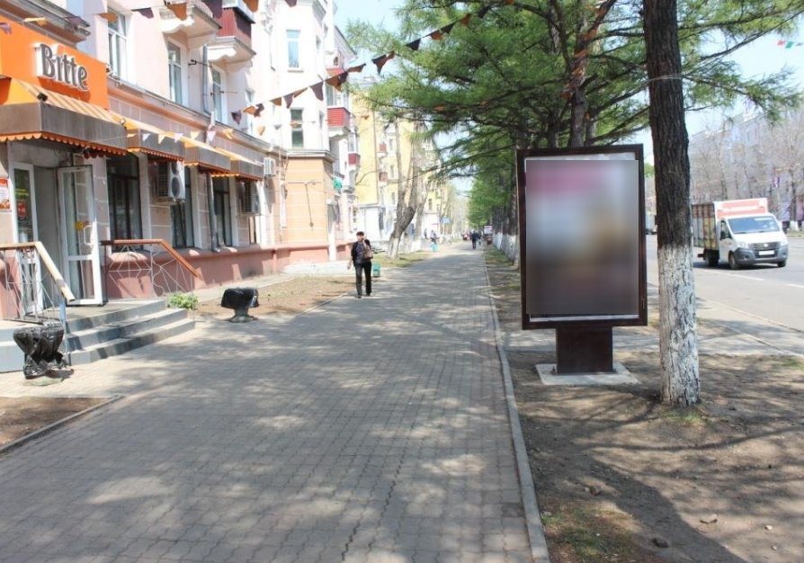 Фотография рекламного носителя, тип: Ситиформат 1.8x1.2, адрес: Мира пр-т., д.31, поз.1, Комсомольск-на-Амуре, Хабаровский край, Россия. Сторона Б №1370408