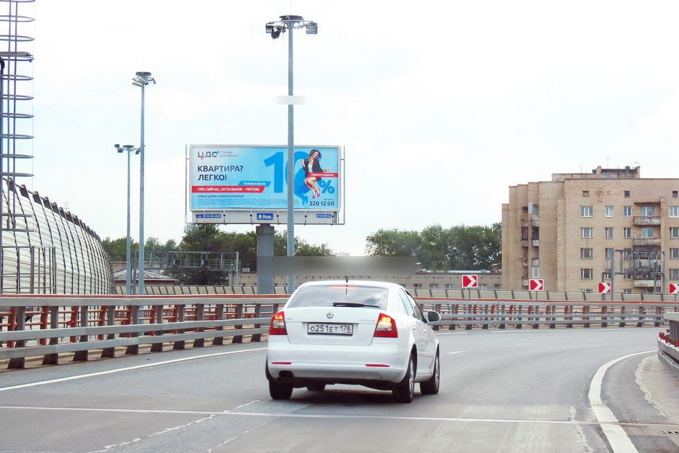 Фотография рекламного носителя, тип: Суперсайт 5x12, адрес: Рабфаковская ул. Х КАД, Санкт-Петербург, Россия. Сторона А №126972