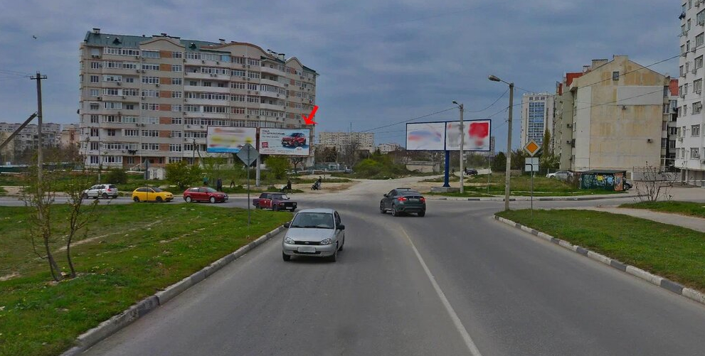 Фотография рекламного носителя, тип: Билборд 3x6, адрес: Столетовский пр-т. X Борисова ул., Севастополь, Россия. Сторона А2 №364811