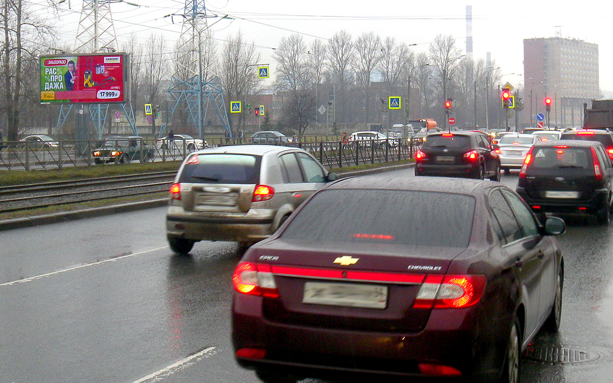 Фотография рекламного носителя, тип: Билборд 3x6, адрес: Дальневосточный пр-т. д.55 Х Новоселов ул., Санкт-Петербург, Россия. Сторона B №170905