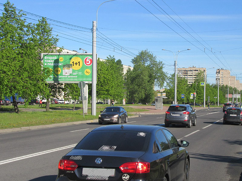 Фотография рекламного носителя, тип: Билборд 3x6, адрес: Пражская ул., д.35, корп.1, Санкт-Петербург, Россия. Сторона В №165817