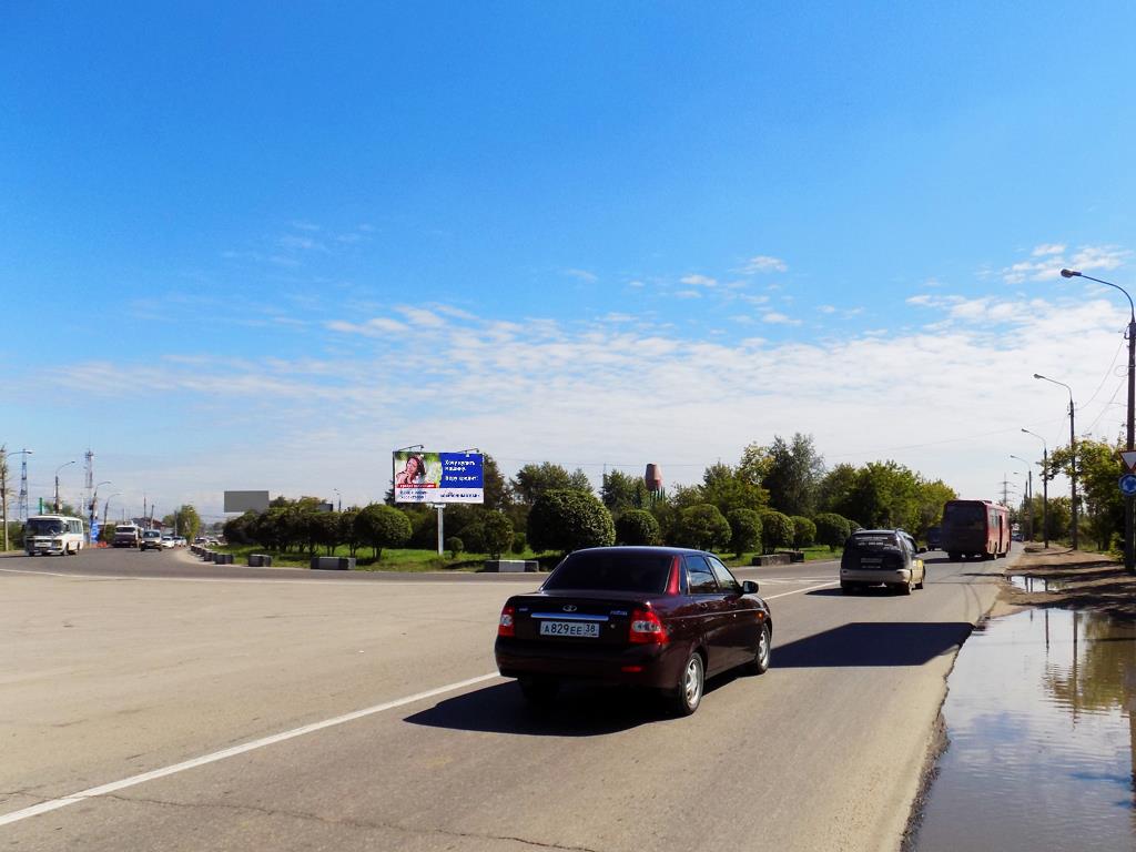 Фотография рекламного носителя, тип: Билборд 3x6, адрес: Трактовая ул. Х Узловая ул., Иркутск, Иркутская область, Россия. Сторона B №85465