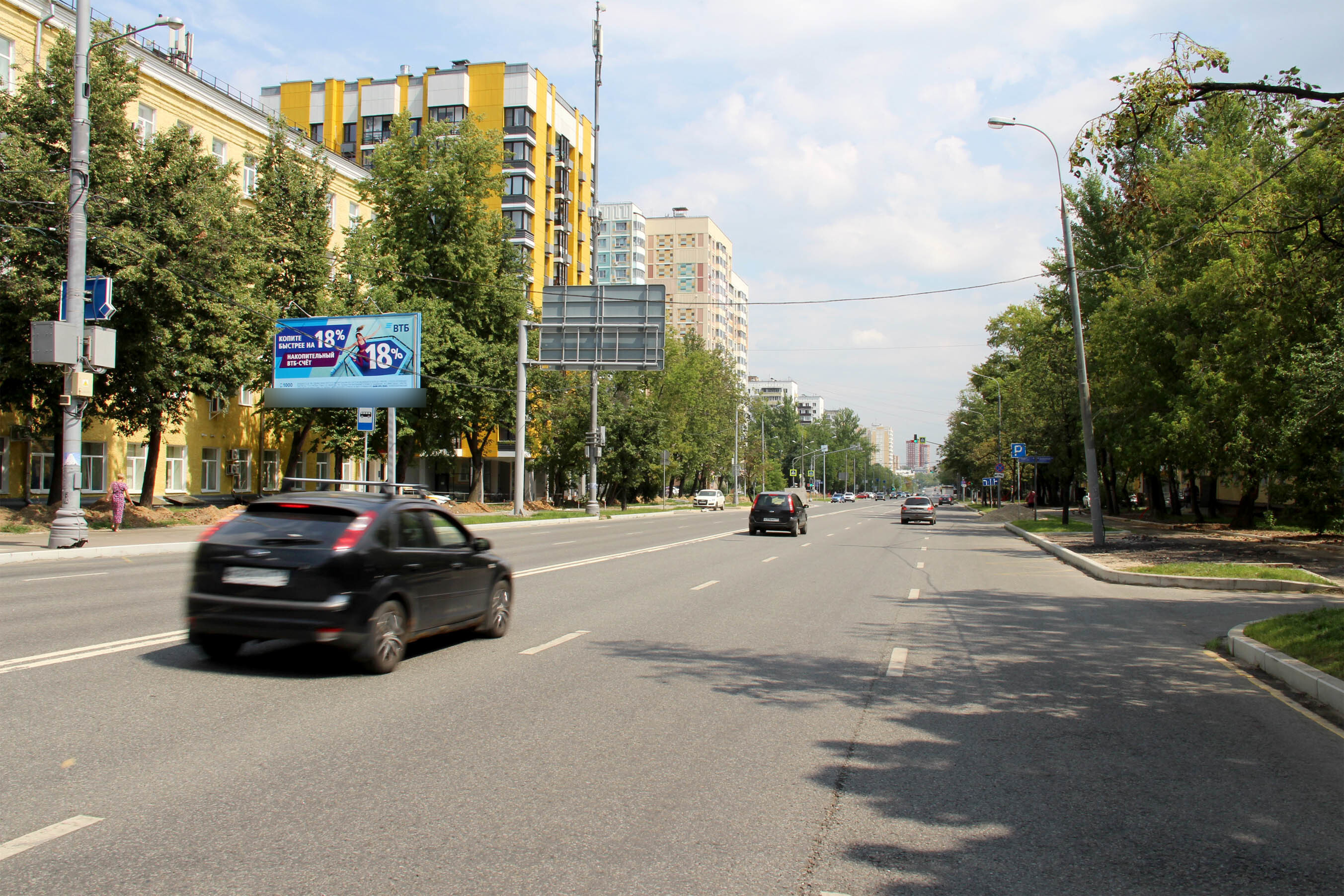 Фотография рекламного носителя, тип: Билборд 3x6, адрес: Молодогвардейская ул. Х Ярцевская ул., Москва, Россия. Сторона Б №601485