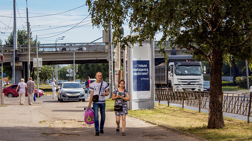 Фотография рекламного носителя, тип: Пиллар 3x1.4, адрес: Ибрагимова пр-т., д.59, Казань, Республика Татарстан, Россия. Сторона B №686086