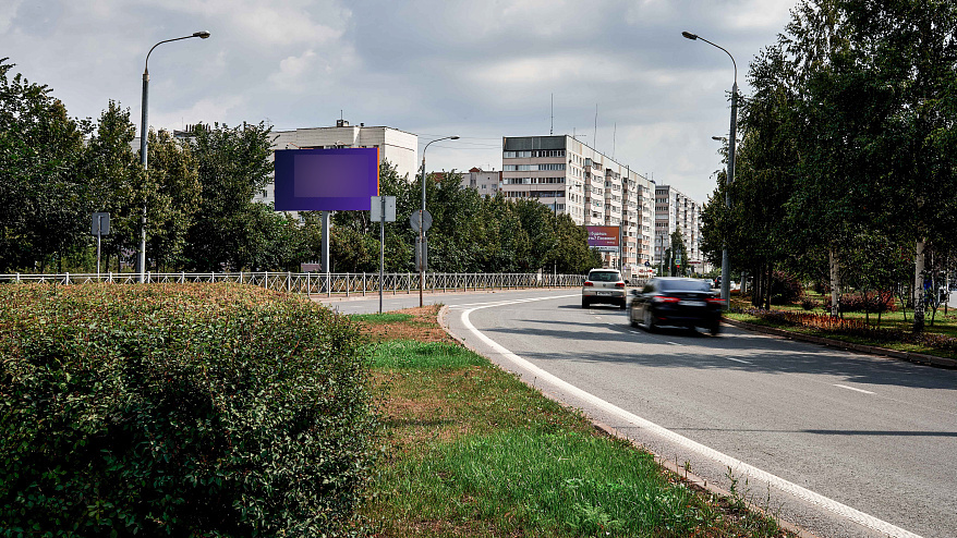 Фотография рекламного носителя, тип: Билборд 3x6, адрес: Ак. Парина ул., участок дороги при движении от ул.Карбышева в сторону пр.Универсиады, Казань, Республика Татарстан, Россия. Сторона Б №679210