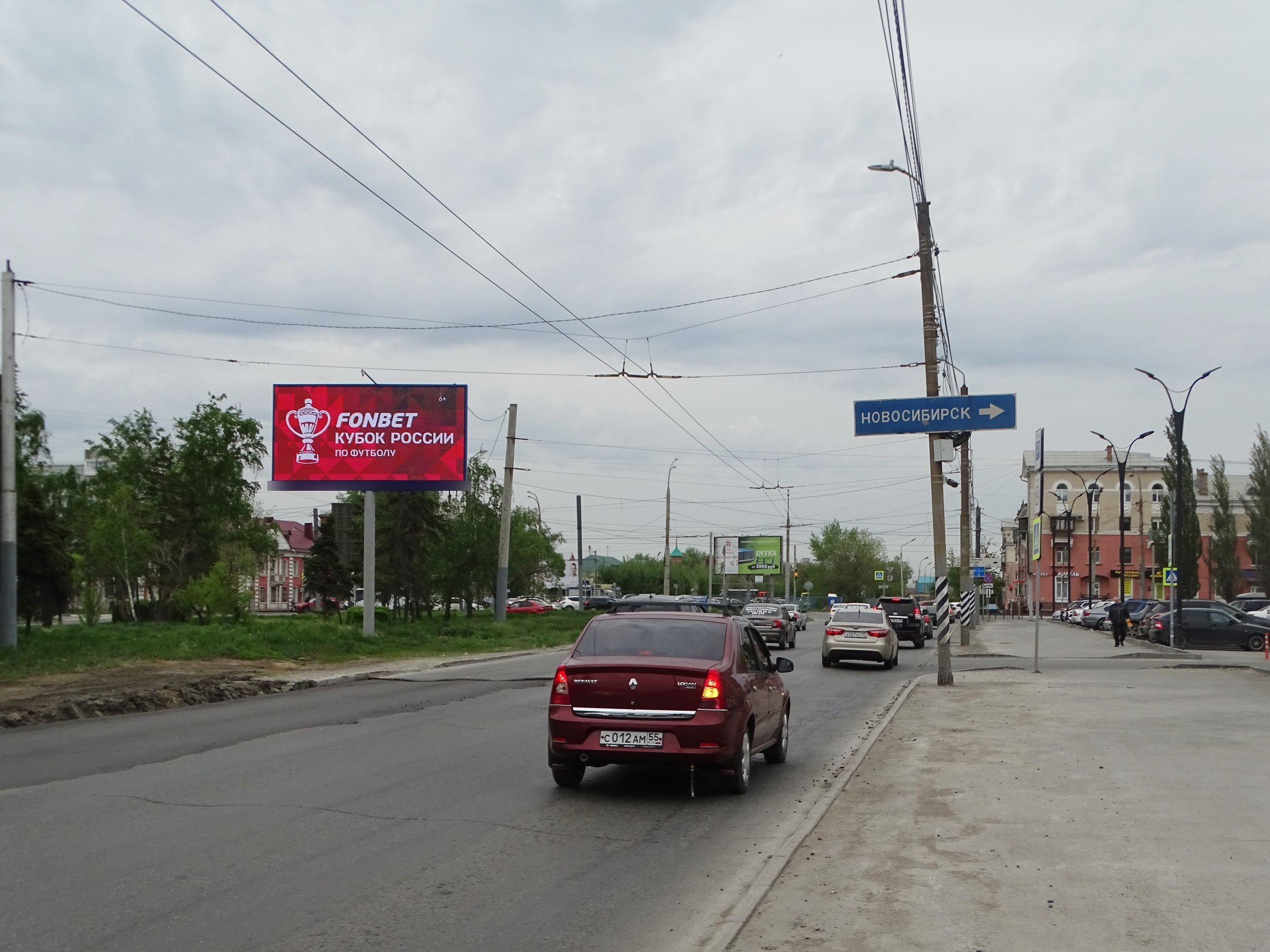 Фотография рекламного носителя, тип: Билборд 3x6, адрес: Б. Хмельницкого ул. Х Масленникова ул., Омск, Омская область, Россия. Сторона А1 №326060