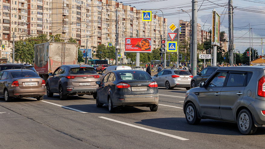 Фотография рекламного носителя, тип: Билборд 3x6, адрес: Большевиков пр-т., д.1 Х Коллонтай ул., Санкт-Петербург, Россия. Сторона A1-A10 №172208
