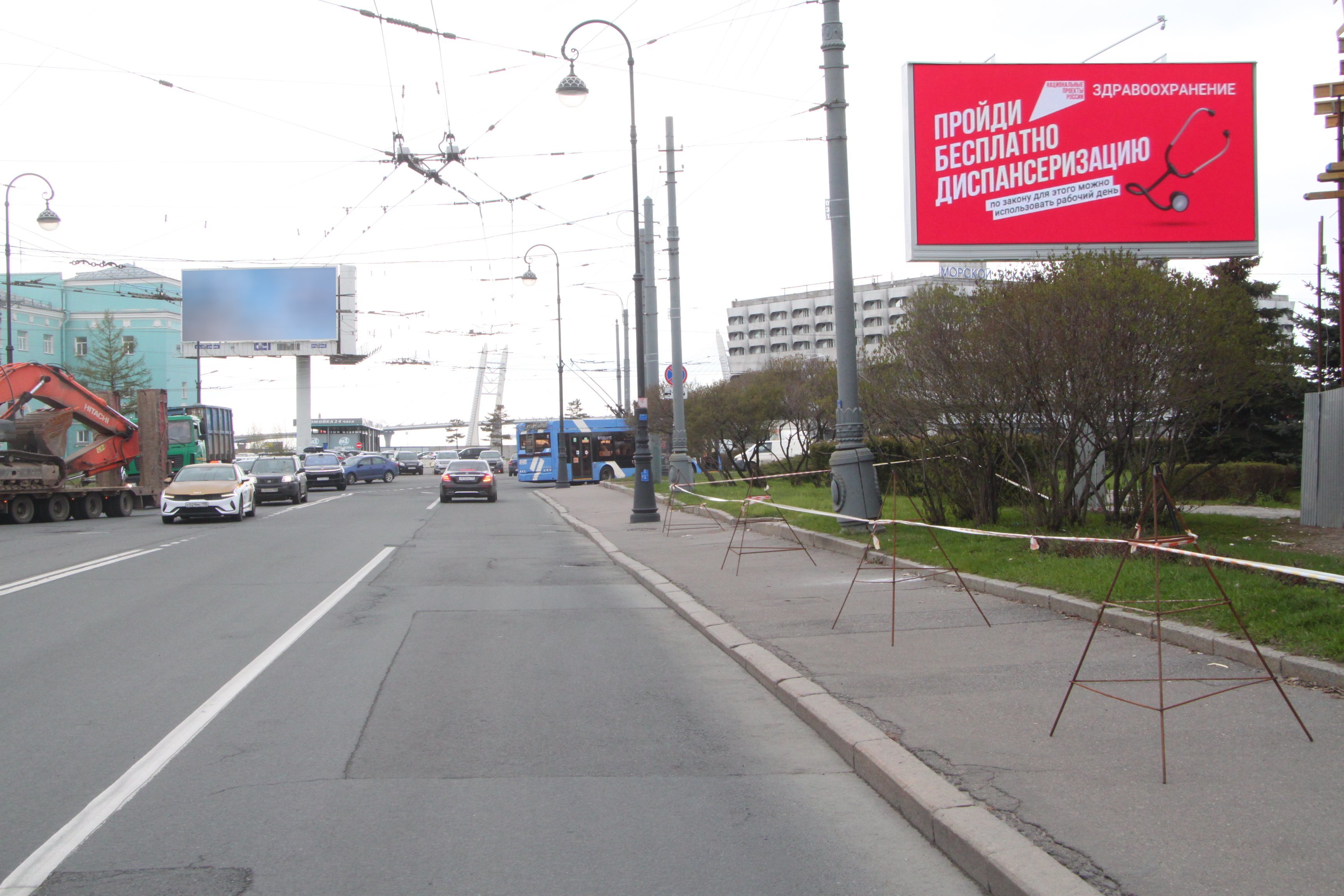 Фотография рекламного носителя, тип: Билборд 3x6, адрес: Большой В.О. пр-т. Х Опочинина ул., д.2, Санкт-Петербург, Россия. Сторона А1 №118545