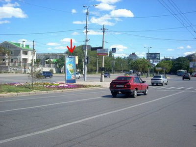 Фотография рекламного носителя, тип: Пиллар 3x1.4, адрес: Маршала Жукова пр-т. Х Каспийская ул., Волгоград, Волгоградская область, Россия. Сторона A №82902