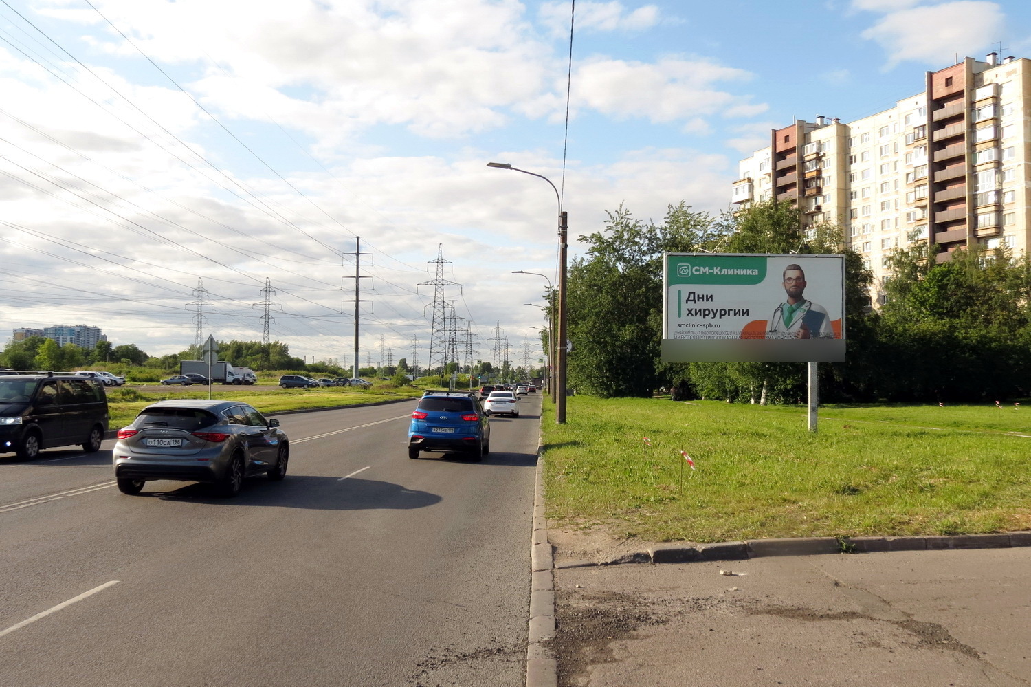 Фотография рекламного носителя, тип: Билборд 3x6, адрес: Передовиков ул., д.25, Санкт-Петербург, Россия. Сторона А №684193