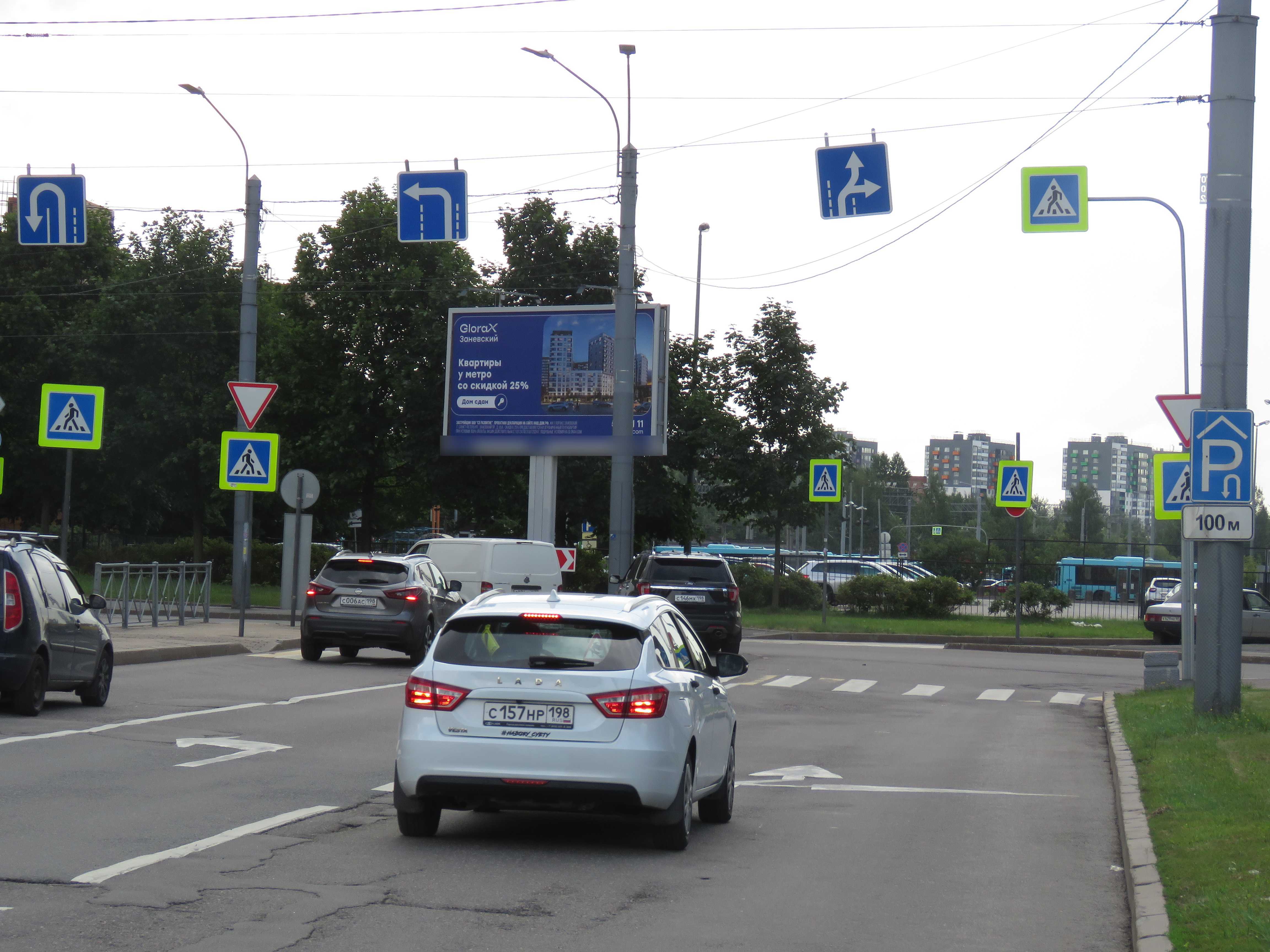 Фотография рекламного носителя, тип: Билборд 3x6, адрес: Энергетиков пр-т., д.3 Х Уткин пер., Санкт-Петербург, Россия. Сторона А №767978