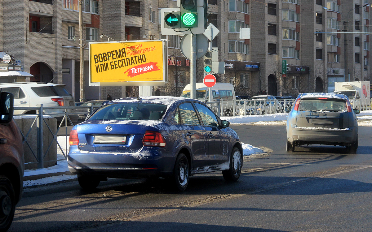 Фотография рекламного носителя, тип: Билборд 3x6, адрес: Савушкина ул., д.128, корп.1 Х Туристская ул., Санкт-Петербург, Россия. Сторона B №171799