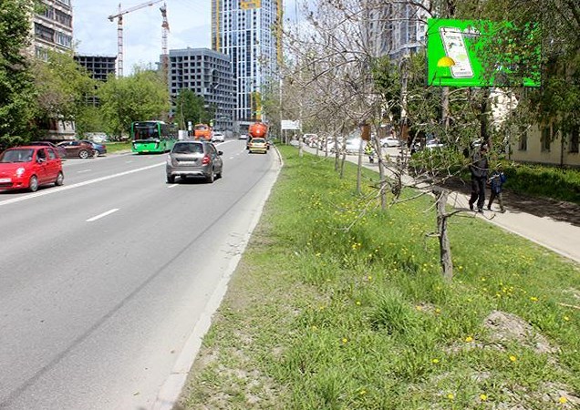 Фотография рекламного носителя, тип: Билборд 3x6, адрес: Репина ул., д.60, Екатеринбург, Свердловская область, Россия. Сторона А №834968