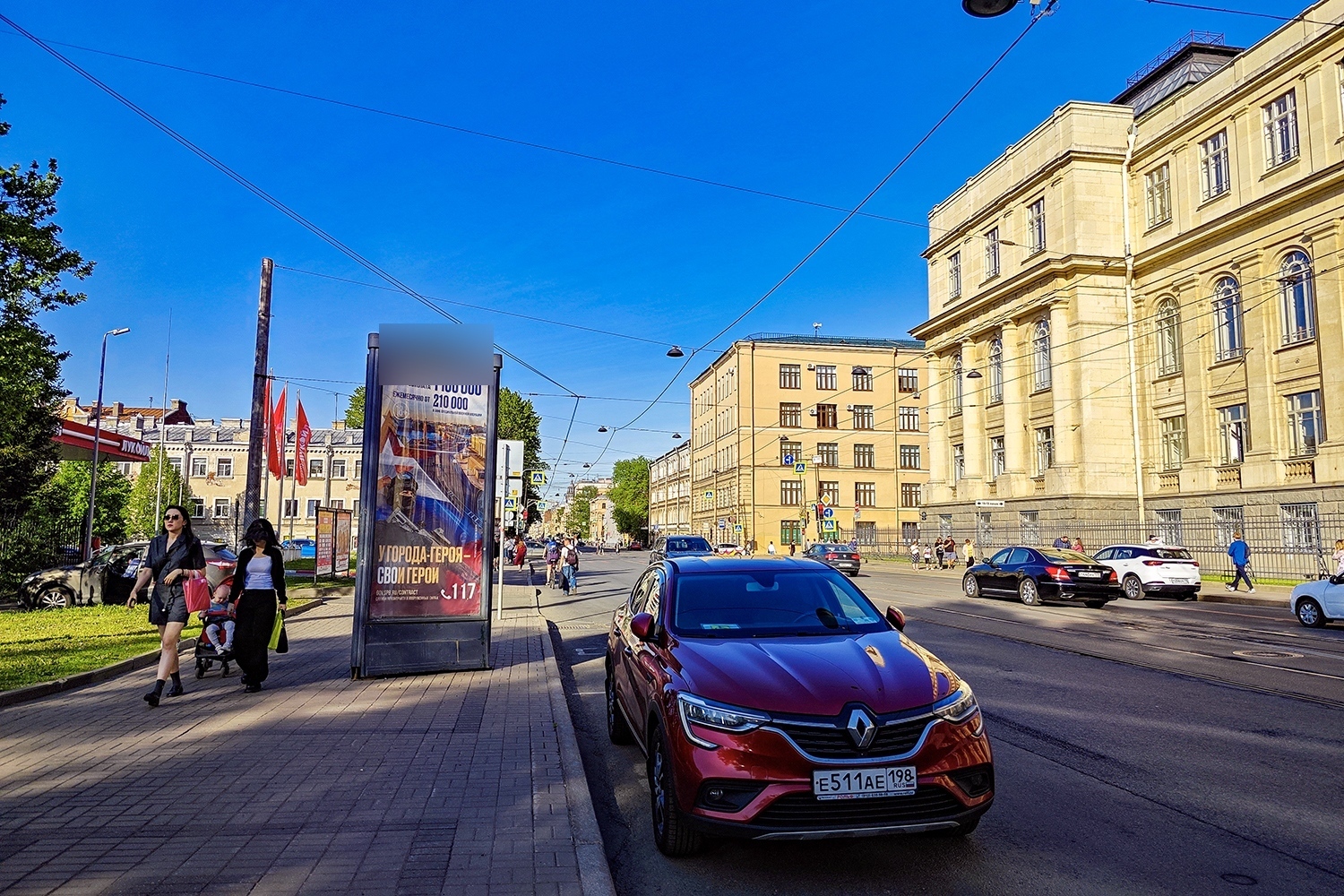 Фотография рекламного носителя, тип: Пиллар 3x1.4, адрес: Средний В.О пр-т., д.74, Санкт-Петербург, Россия. Сторона Б №687676