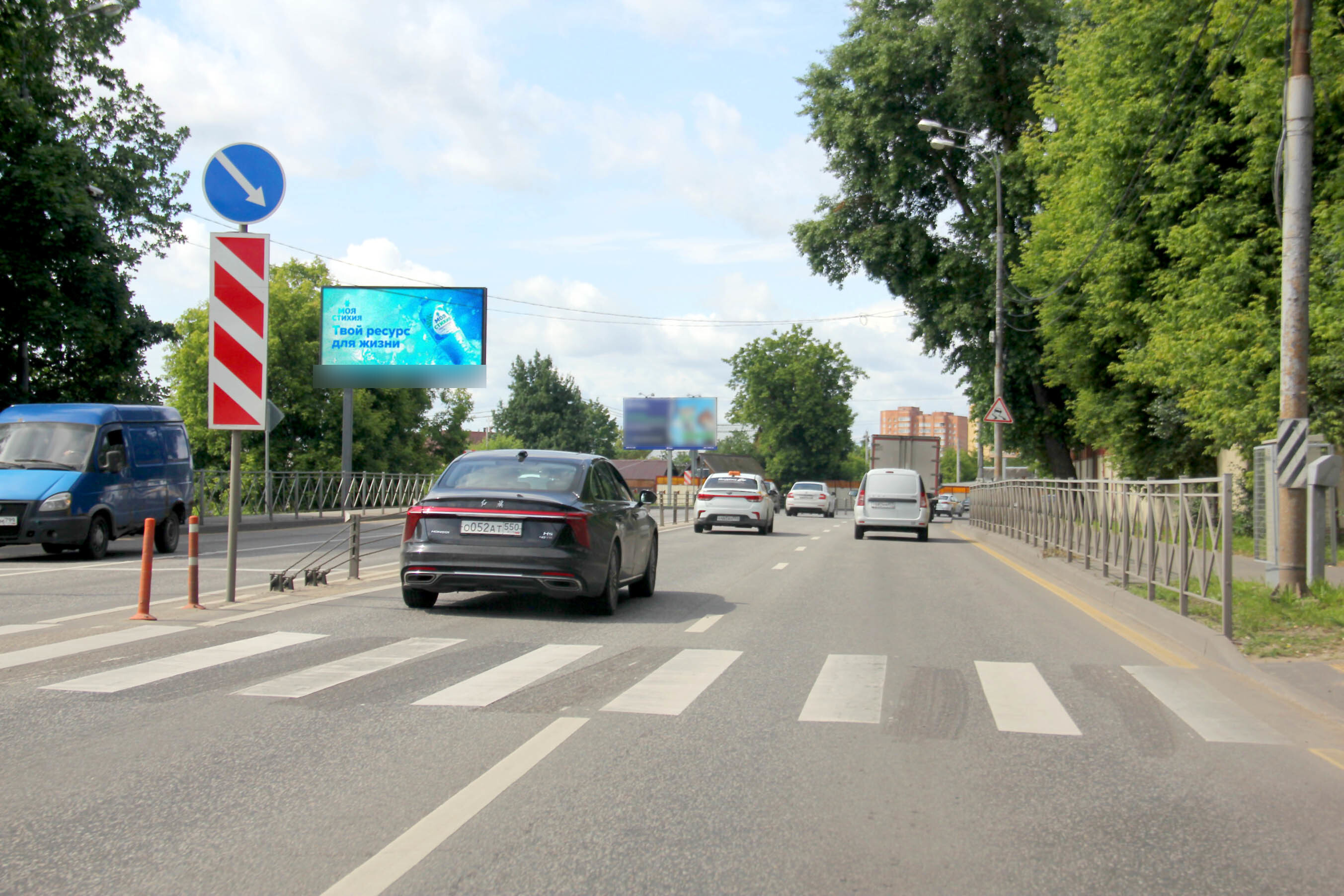 Фотография рекламного носителя, тип: Билборд 3x6, адрес: Можайское ш., 21 740м, Московская область, Россия. Сторона Б1 №782328