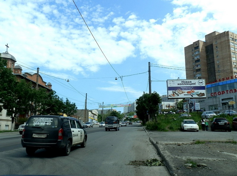 Фотография рекламного носителя, тип: Билборд 3x6, адрес: Народный пр-т., д.11б, Владивосток, Приморский край, Россия. Сторона А №88842