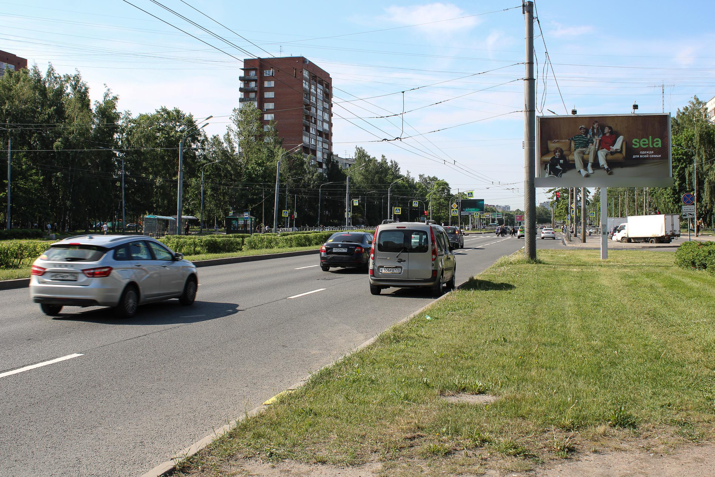Фотография рекламного носителя, тип: Билборд 3x6, адрес: Светлановский пр-т., д.54, Санкт-Петербург, Россия. Сторона А1 №703292