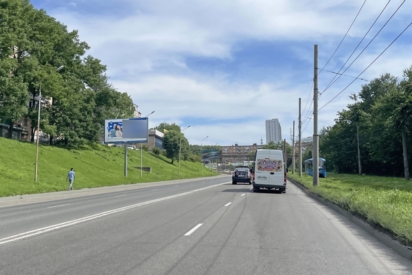 Фотография рекламного носителя, тип: Билборд 3x6, адрес: Луговая ул., д.69 Б, Владивосток, Приморский край, Россия. Сторона Б №154027