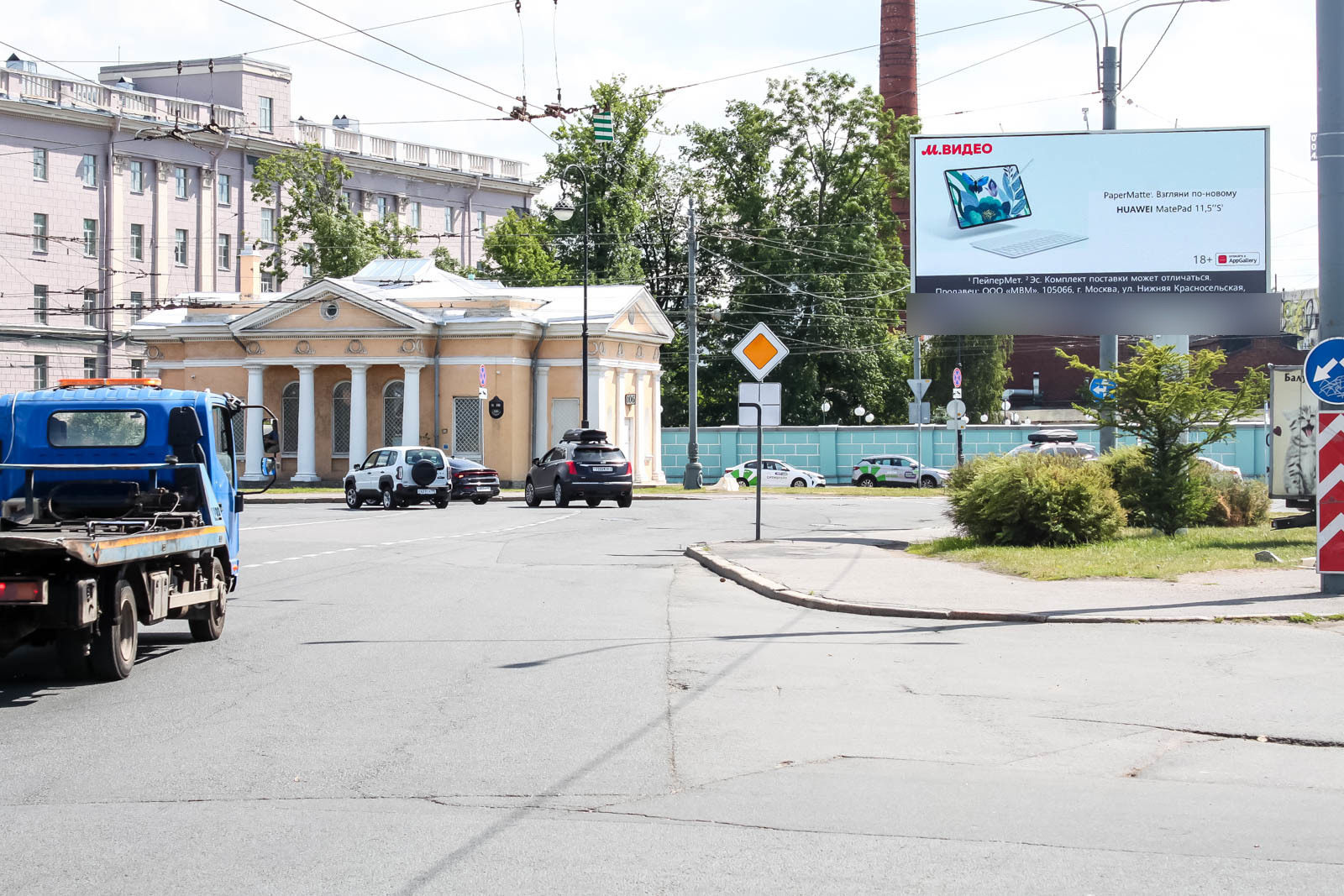 Фотография рекламного носителя, тип: Билборд 3x6, адрес: Наличная ул. Х Морской Славы пл., д.1, Санкт-Петербург, Россия. Сторона А1 №118546