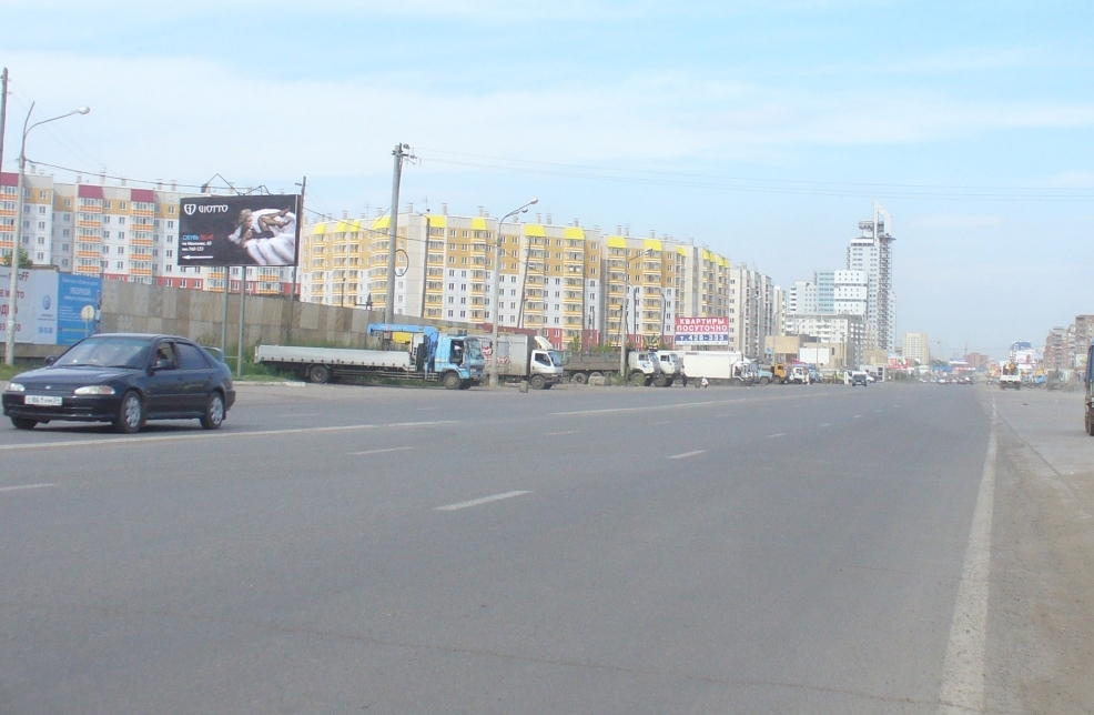 Фотография рекламного носителя, тип: Билборд 3x6, адрес: Молокова ул., д.72 Х Шахтеров ул., Красноярск, Красноярский край, Россия. Сторона Б №1336161