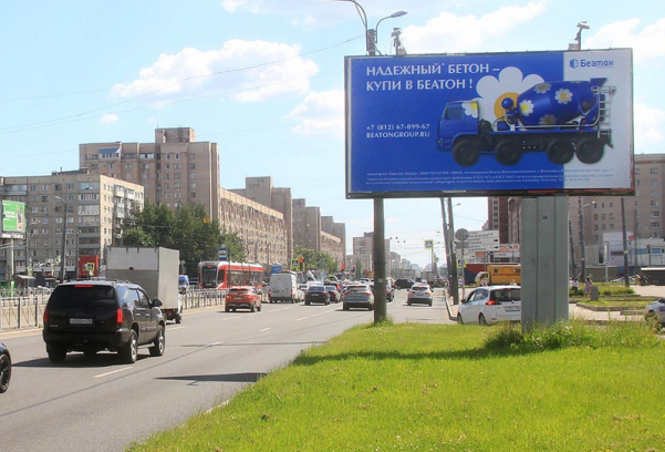 Фотография рекламного носителя, тип: Билборд 3x6, адрес: Просвещения пр-т., д.47, Санкт-Петербург, Россия. Сторона А1-А10 №172919