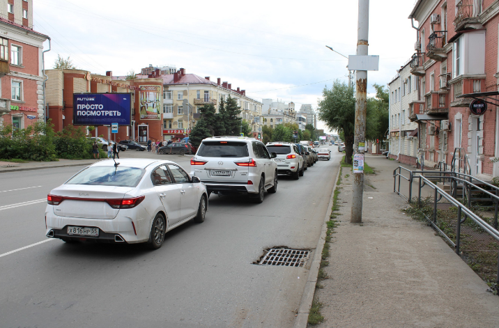 Фотография рекламного носителя, тип: Билборд 3x6, адрес: Герцена ул., д.44, Омск, Омская область, Россия. Сторона Б1-Б3 №419461