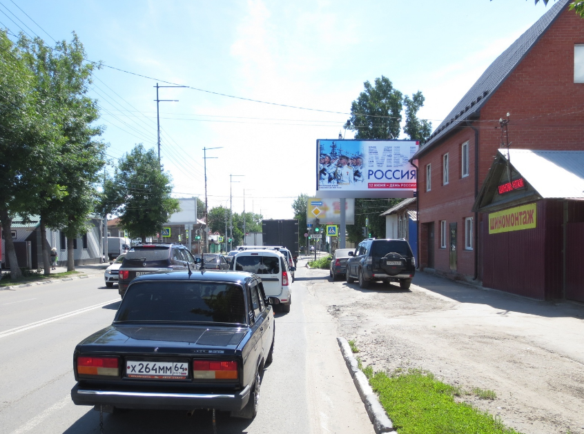 Фотография рекламного носителя, тип: Билборд 3x6, адрес: Соколовая ул. Х Рахова ул., поз.1, Саратов, Саратовская область, Россия. Сторона А №157017