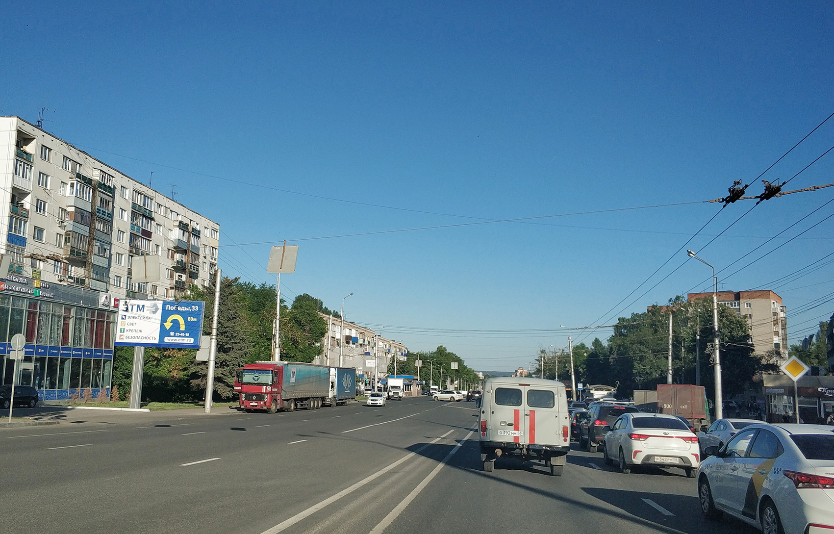 Фотография рекламного носителя, тип: Билборд 3x6, адрес: Победы пр., д.33, Пенза, Пензенская область, Россия. Сторона Б №755447