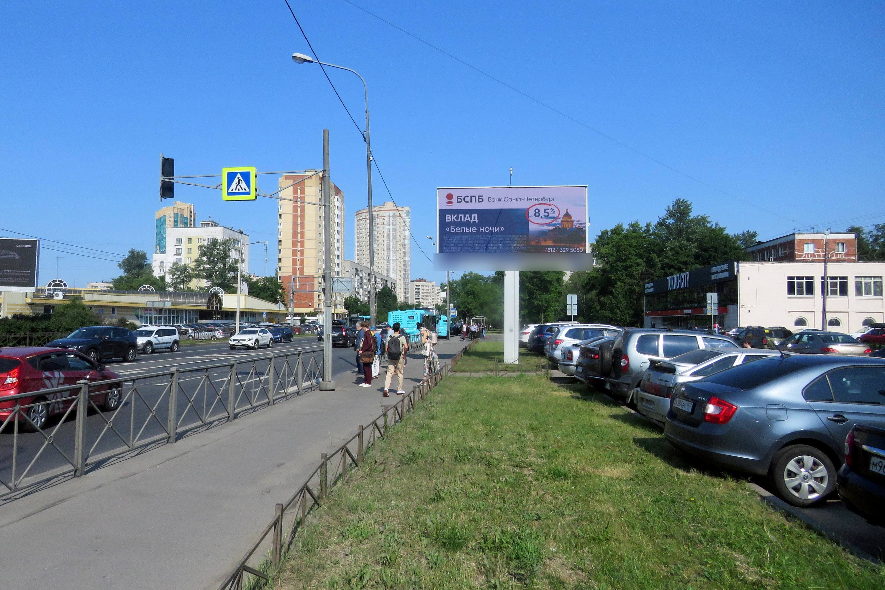 Фотография рекламного носителя, тип: Билборд 3x6, адрес: Дачный пр-т., д.20, корп.2 Х Новаторов б-р., Санкт-Петербург, Россия. Сторона А1 №118908