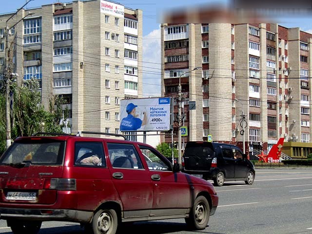 Фотография рекламного носителя, тип: Билборд 3x6, адрес: Масленникова ул. Х Куйбышева ул., поз.1, Омск, Омская область, Россия. Сторона Б1 №198051