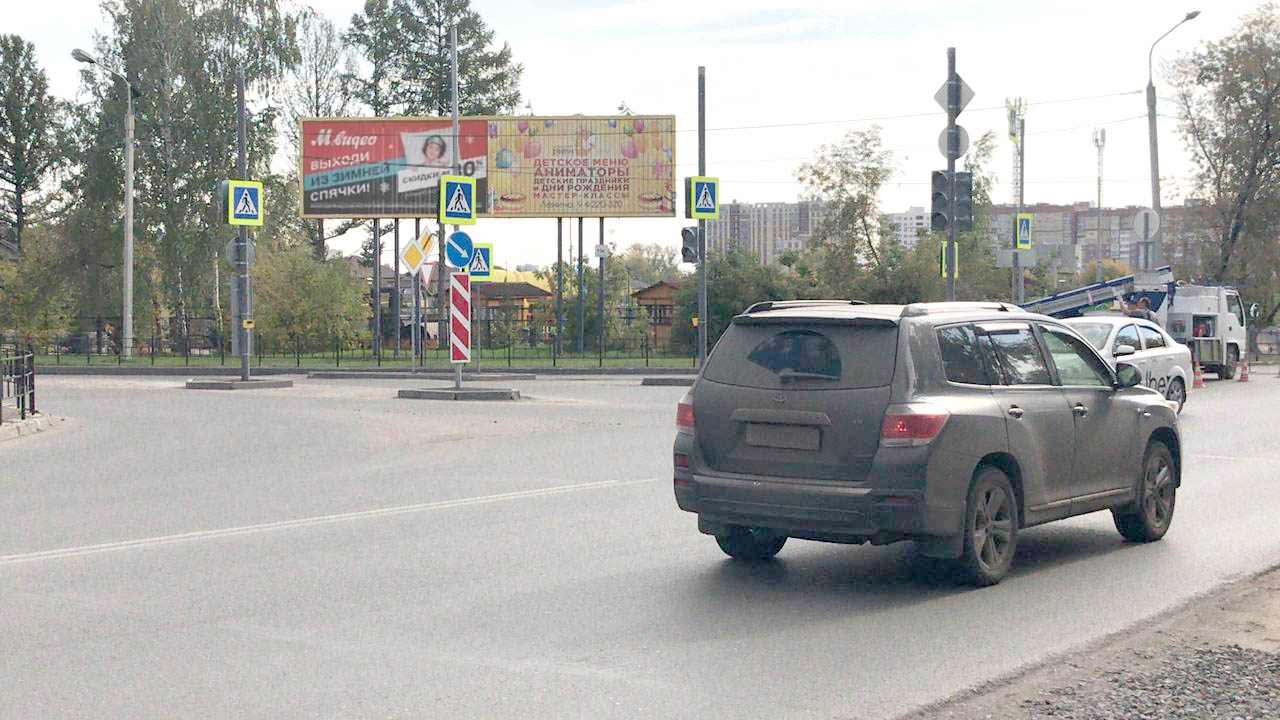 Фотография рекламного носителя, тип: Билборд 3x6, адрес: Кольцевая 2-я ул. Х Березовая ул., Омск, Омская область, Россия. Сторона А1-A3 №606264