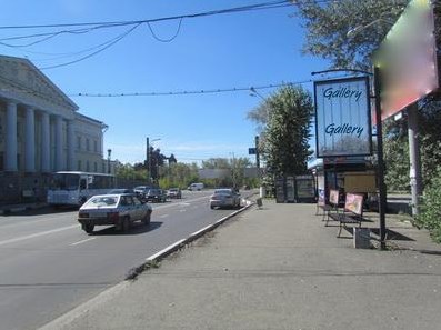 Фотография рекламного носителя, тип: Панель-кронштейн, адрес: Ленина пр-т., остановочный комплекс «Горсовет», Нижний Тагил, Свердловская область, Россия. Сторона А №1328696