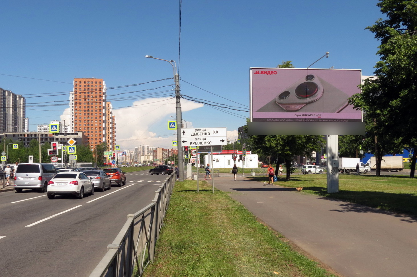 Фотография рекламного носителя, тип: Билборд 3x6, адрес: Дальневосточный пр-т., д.42, корп.2 Х Крыленко ул., Санкт-Петербург, Россия. Сторона А1 №118905